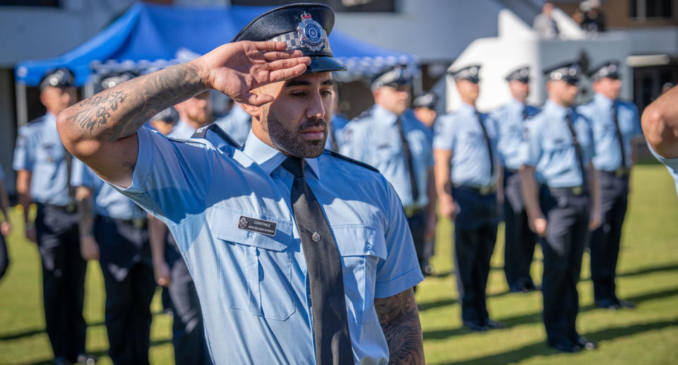 Queensland Police are offering a $130,000 salary and $20,000 relocation bonus for people like Dion Nelson-Screen to join the force. 