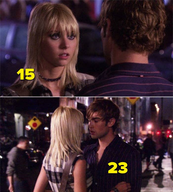 Taylor and Chase about to kiss in a scene from "Gossip Girl"