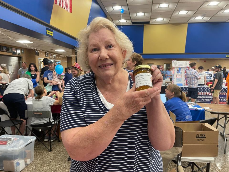 Brenda Anderson from Garden to Gourmet Goodness brought dozens of flavors of her homemade jam to the Karns Community Fair at Karns High School Saturday, July 16, 2022.