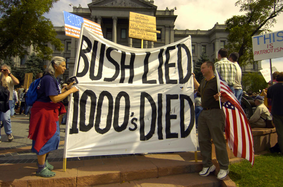 Protesters at a 2005 antiwar protest in Denver. (Photo: Karl Gehring/The Denver Post via Getty Images)