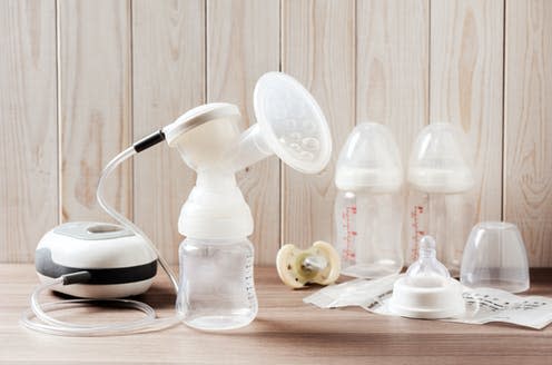   <span class="attribution"><a class="link " href="https://www.shutterstock.com/image-photo/breast-pump-blank-baby-bottle-on-599414015" rel="nofollow noopener" target="_blank" data-ylk="slk:Nor Gal/Shutterstock;elm:context_link;itc:0;sec:content-canvas">Nor Gal/Shutterstock</a></span>