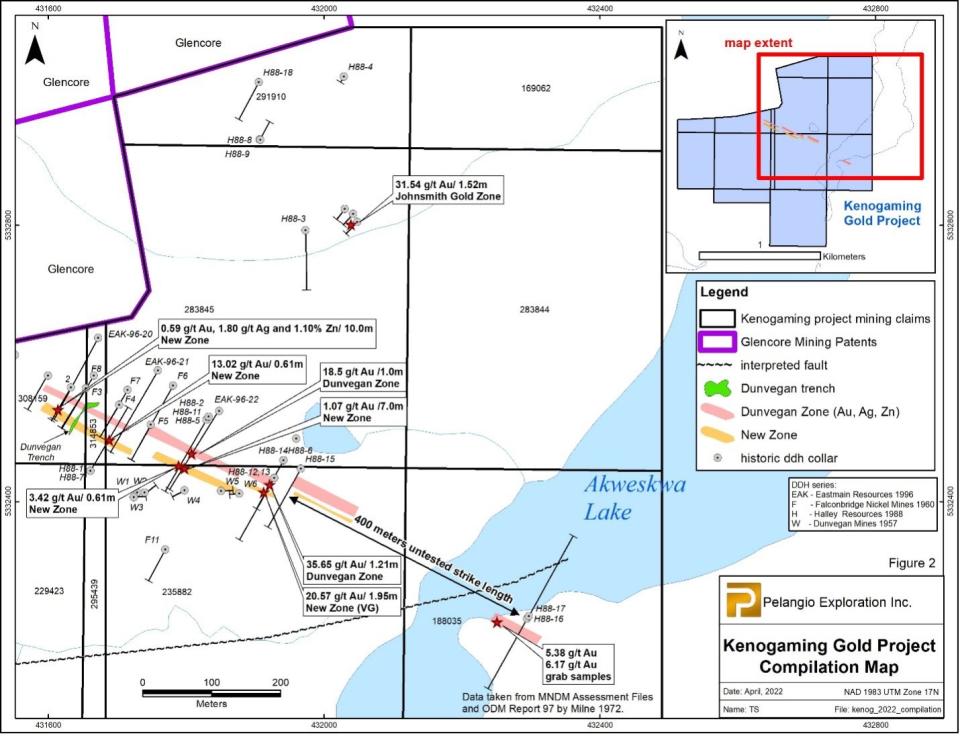 Pelangio Exploration Inc., Thursday, April 28, 2022, Press release picture