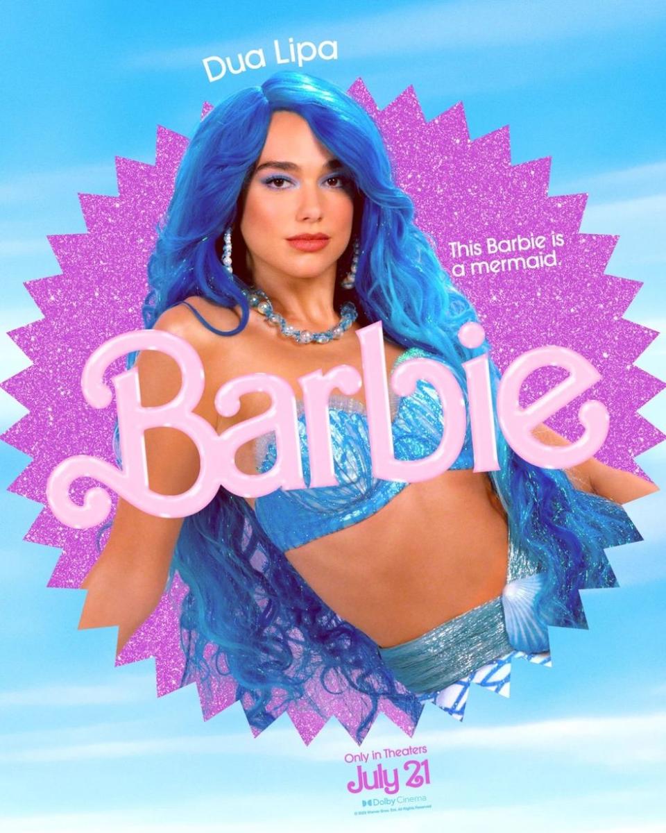 Dua Lipa as "Mermaid Barbie"