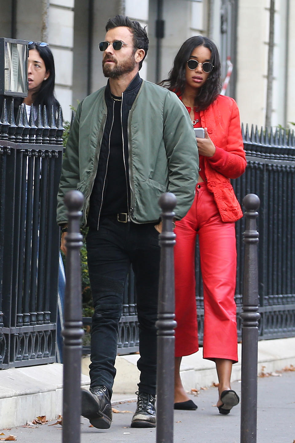 Justin Theroux Steps Out with Spider-Man Actress Laura Harrier