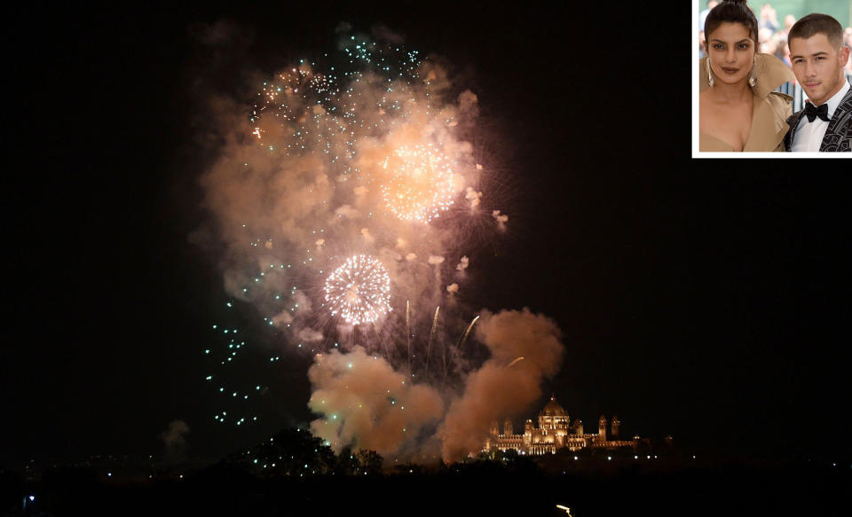 Priyanka Chopra and Nick Jonas Wedding Reception Featured Massive Fireworks Display