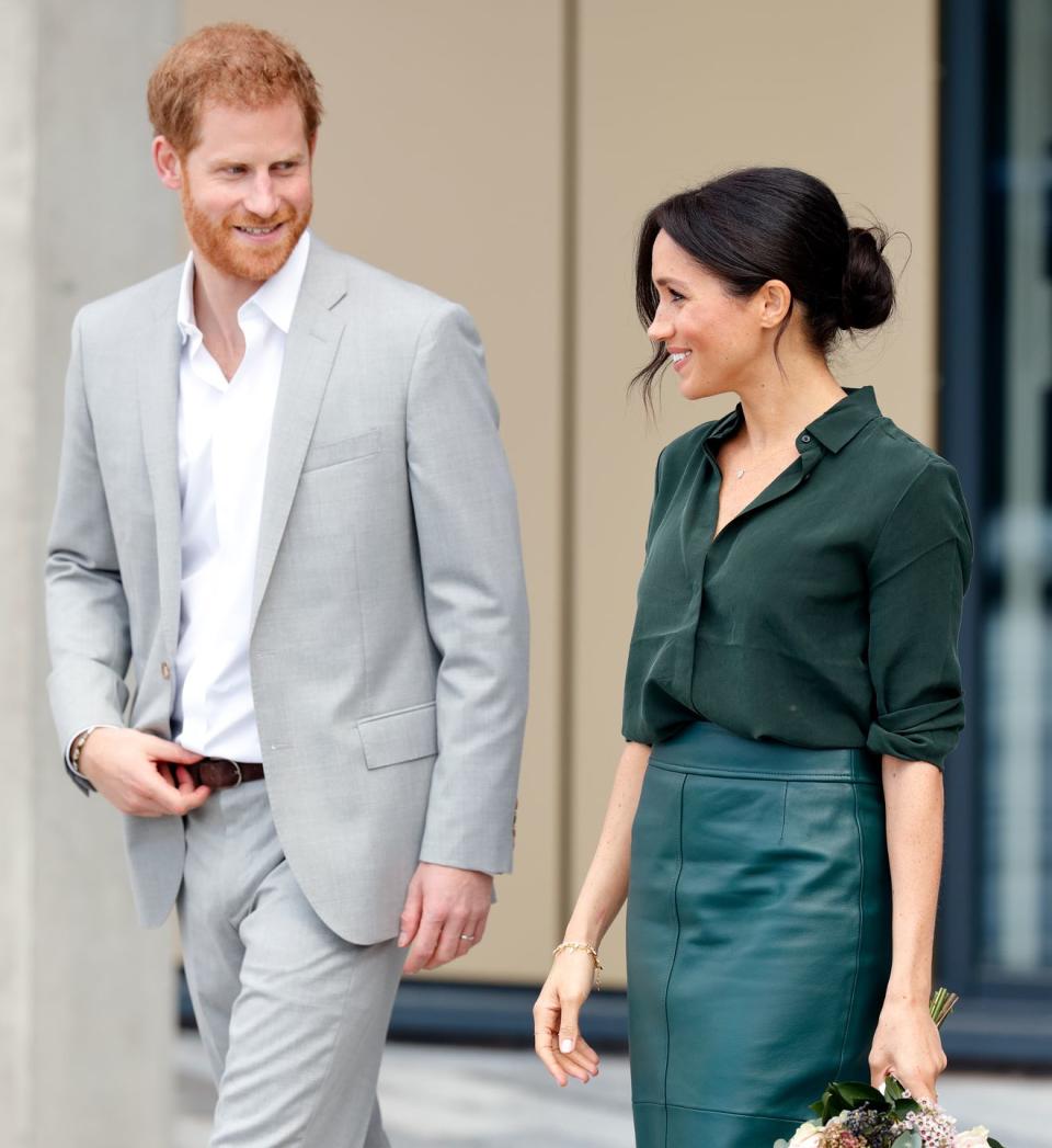 Meghan possibly wears low buns to prevent hair "dents."