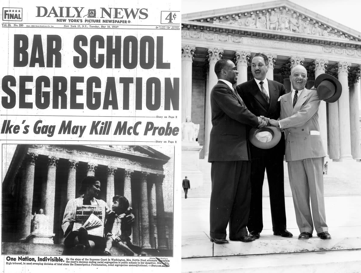 In the 1954 case Brown v. Board of Education, the Supreme Court voted unanimously that segregating black and white students in public schools was unconstitutional, making great strides for civil rights. The landmark case ended the "Separate But Equal" era in the United States and paved the way for better race relations.