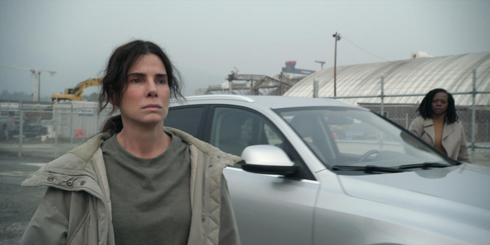 Not a lot of smiling going on in Sandra Bullock's powerful new flick The Unforgivable. Picture: Netflix