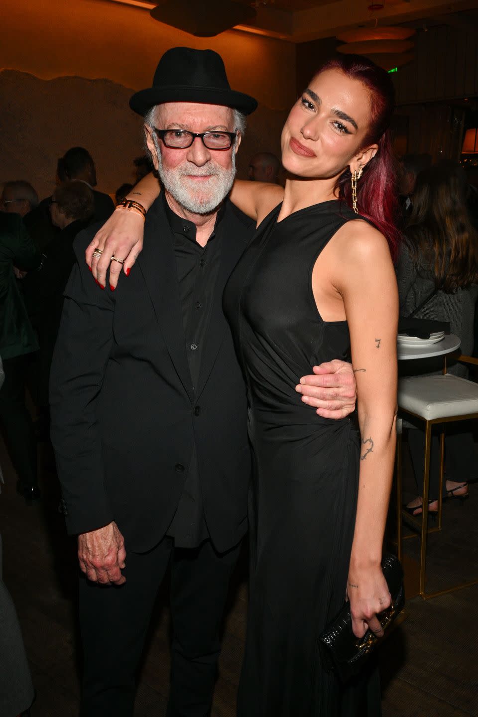 gary goetzman and dua lipa at the premiere of master of the air held at regency village theatre on january 10, 2024 in los angeles, california photo by michael bucknervariety via getty images