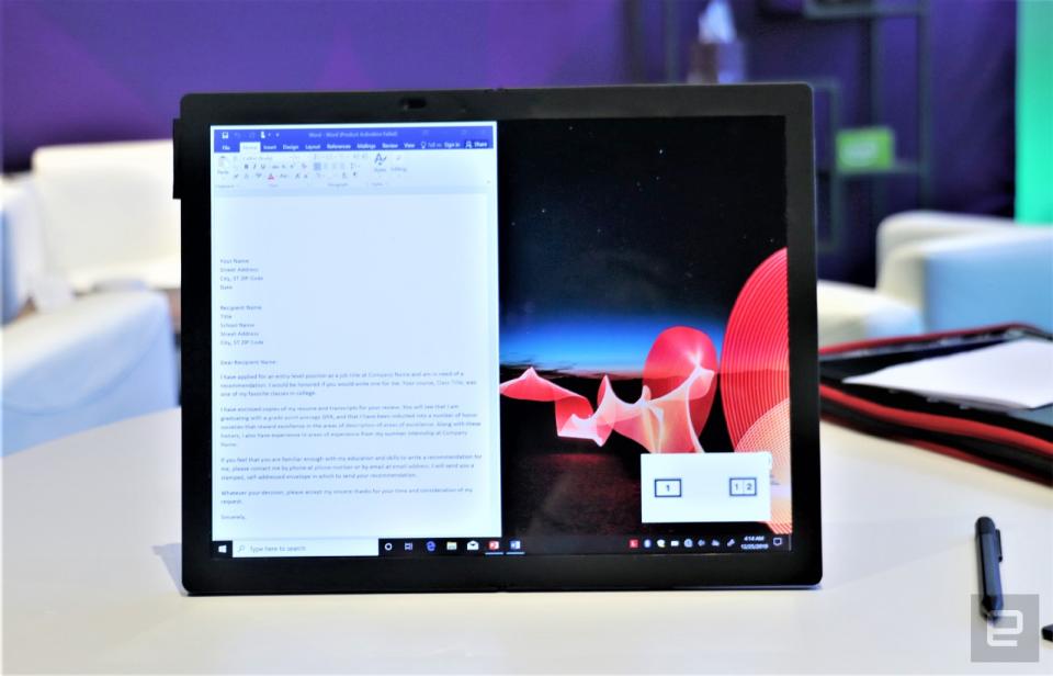 Lenovo ThinkPad X1 Fold hands-on at CES 2020