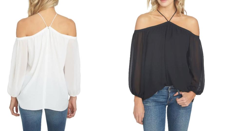 1.State Off the Shoulder Sheer Chiffon Blouse - Nordstrom, $47 (originally $79)