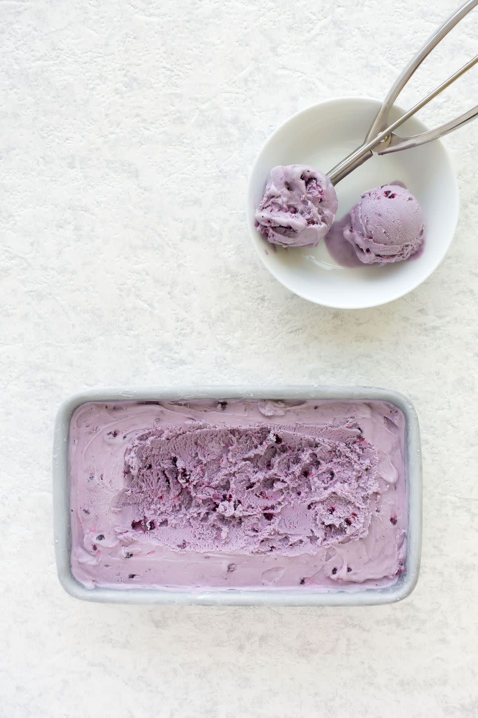 Blueberry-Lavender Ice Cream