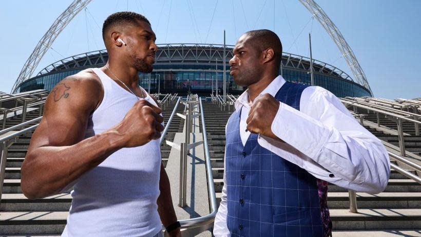 Anthony Joshua faces off with Daniel Dubois