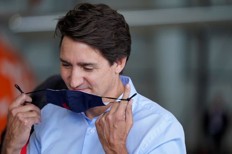 Canada's Prime Minister Justin Trudeau campaigns in Mississauga, Ontario