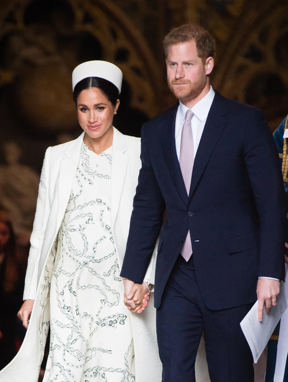 Prince Harry, Duke of Sussex and Meghan, Duchess of Sussex attend the Commonwealth Day service at Westminster Abbey on March 11, 2019 in London, England. 