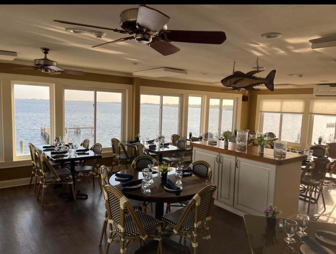 The dining room at Sunset Seafood in Tuckerton.