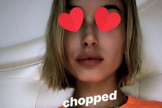 Hailey Baldwin Bieber on Instagram new haircut