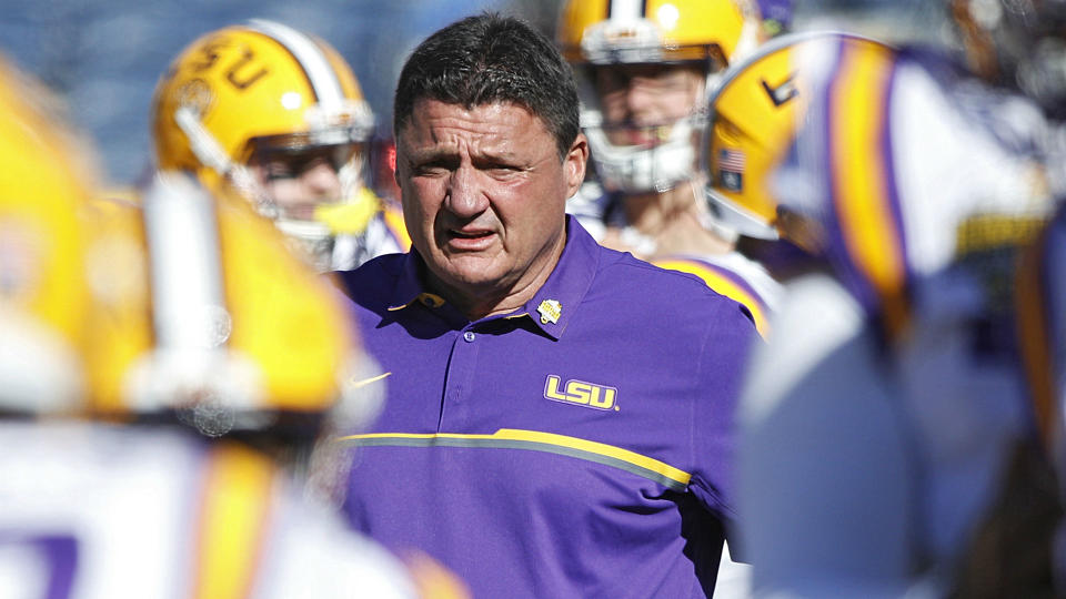 Ed Orgeron failed in his first stint as a coach in the SEC West. Will he succeed at LSU? (Getty)