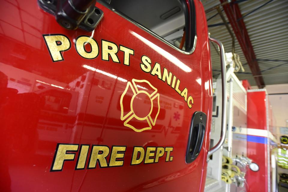 A parked fire truck at the Port Sanilac Fire Department on Tuesday, May 31, 2022.