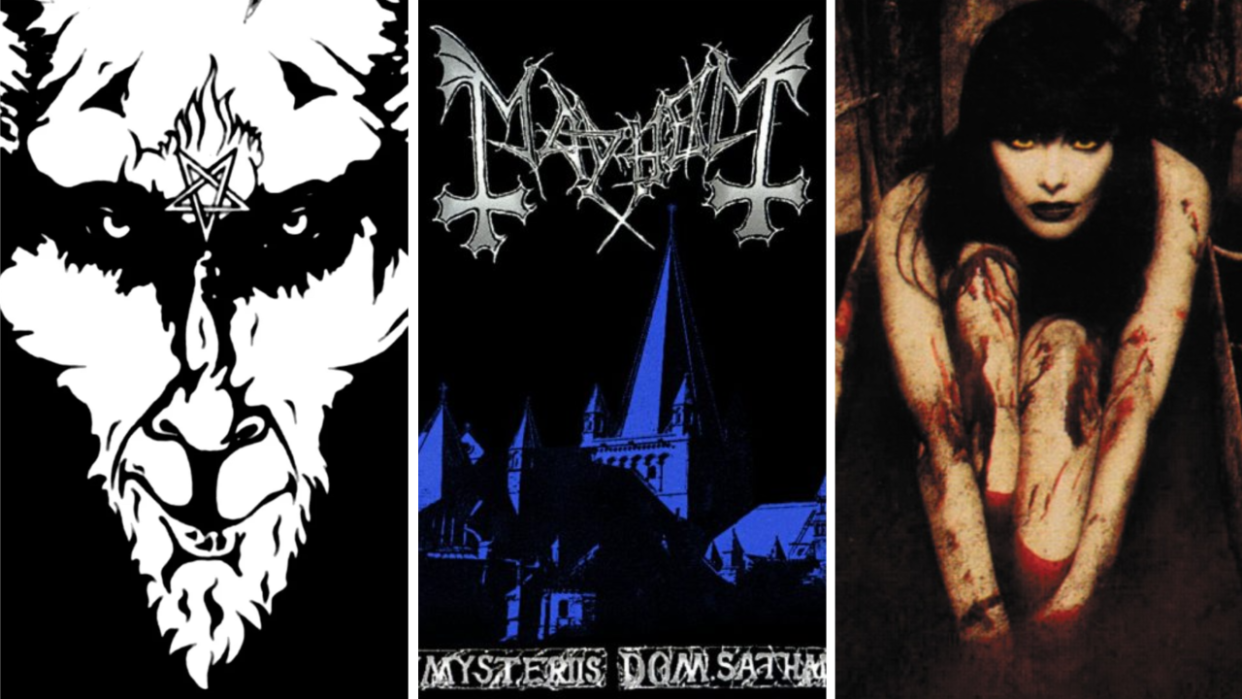  Various black metal album artworks 