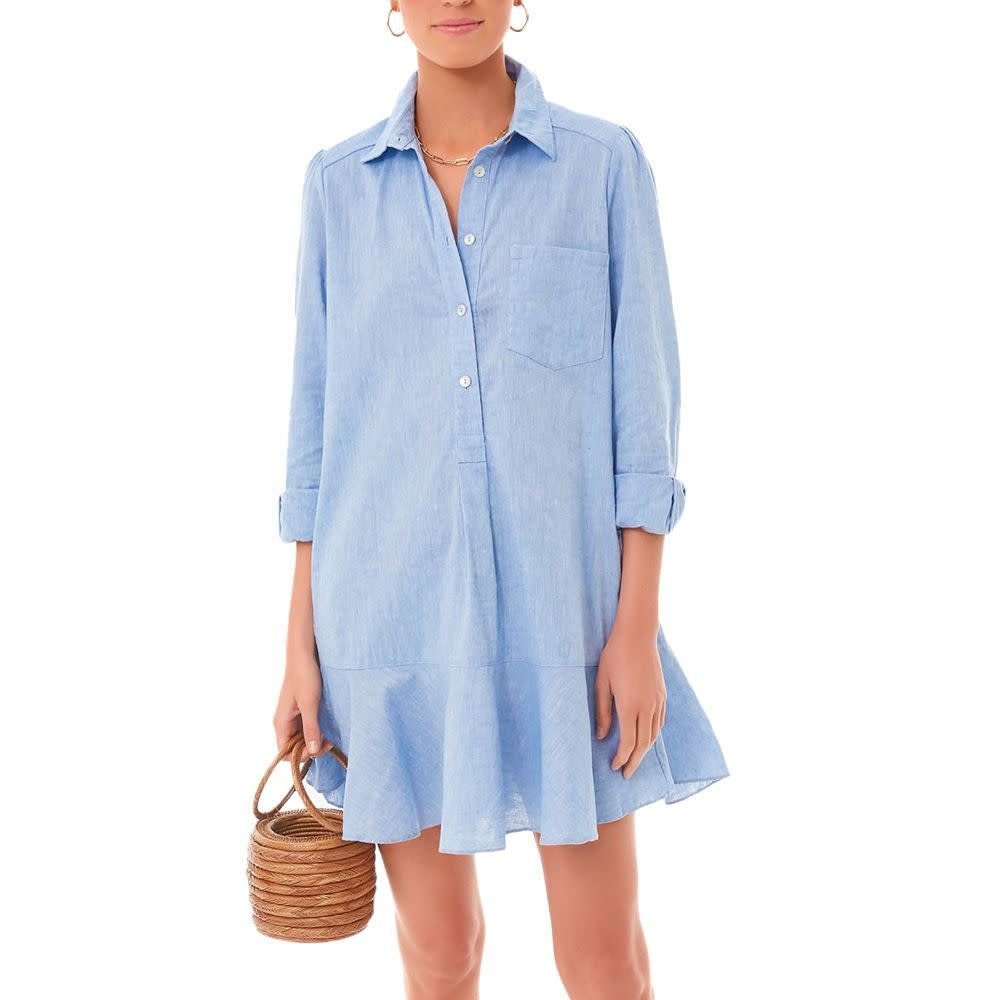 <p><a href="https://go.redirectingat.com?id=74968X1596630&url=https%3A%2F%2Ftnuck.com%2F%2Fproducts%2Fchambray-callahan-shirt-dress%3Fvariant%3D43477426634974%26gclid%3DCjwKCAjwyqWkBhBMEiwAp2yUFjEY6r-o2XriL86hI51MBGSxkhllra9K4o3SfO6hNEtd_V3f2jSEhBoCxskQAvD_BwE%26ranMID%3D45581%26ranEAID%3DTnL5HPStwNw%26ranSiteID%3DTnL5HPStwNw-1qg0unOpybYL8laVepAlAQ&sref=https%3A%2F%2Fwww.elle.com%2Ffashion%2Fshopping%2Fa44197826%2Fcute-summer-outfits%2F" rel="nofollow noopener" target="_blank" data-ylk="slk:Shop Now;elm:context_link;itc:0;sec:content-canvas" class="link rapid-noclick-resp">Shop Now</a></p><p>Chambray Callahan Shirt Dress</p><p>tnuck.com</p><p>$12800.00</p>