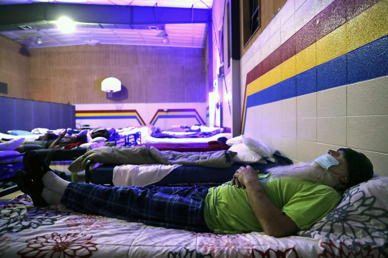 DKota settles in for the night Wednesday, Feb. 15, at the Salvation Army warming shelter located at 237 N. Macy St. in Fond du Lac. A number of factors, including but not limited to the pandemic, have made housing to find and more difficult to access, according to numerous organizations in Fond du Lac.