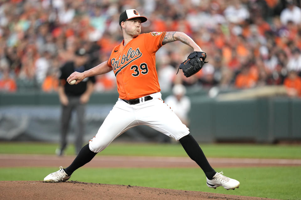 巴爾的摩金鶯Kyle Bradish。（MLB Photo by Mitchell Layton/Getty Images）