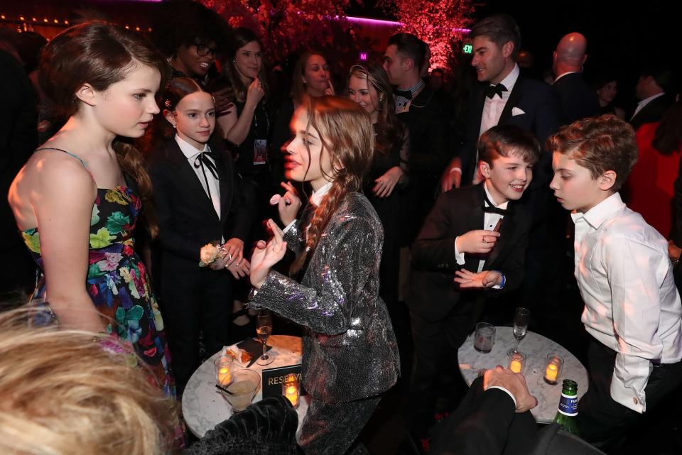 <a href="https://people.com/awards/sag-awards-2020-celebrity-kids-on-the-red-carpet/" rel="nofollow noopener" target="_blank" data-ylk="slk:These kids know how to party;elm:context_link;itc:0;sec:content-canvas" class="link ">These kids know how to party</a>! <em>Once Upon a Time...in Hollywood </em>actress, Julia Butters, chatted up the kids of <em>Big Little Lies</em>. 