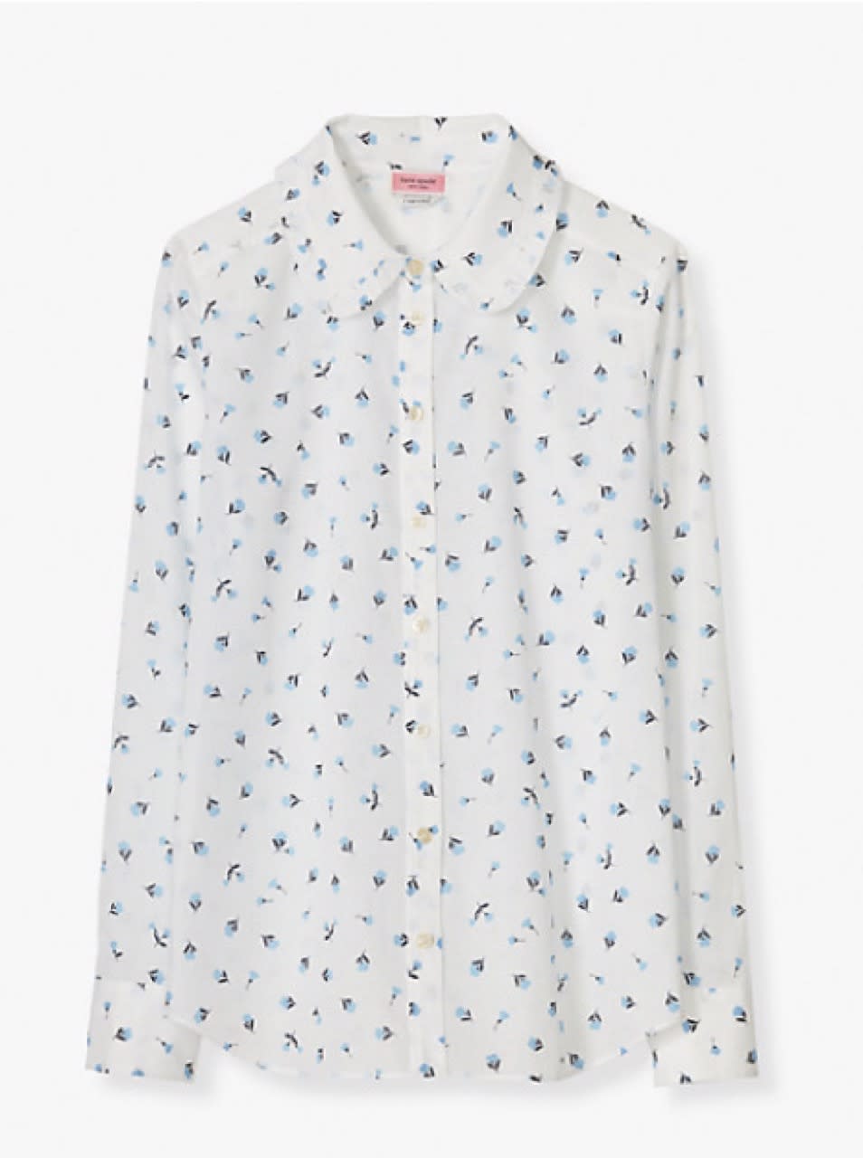 This beautiful blouse will leave you fashionably unruffled. (Photo: Kate Spade)