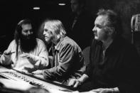 <p>From left: Rick Rubin, Tom Petty, and Johnny Cash during a recording for Johnny Cash’s <i>Unchained</i> at Sound City Studios in Van Nuys, Calif., Jan. 26, 1996. (Photo: Kevin Estrada/AP) </p>