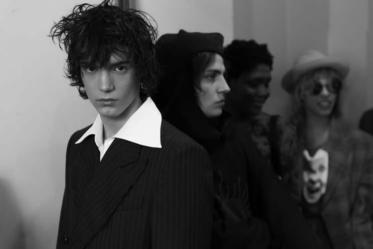 Models backstage ahead of the Vivienne Westwood show during London Fashion Week Men’s January 2017 [Photo: Getty]