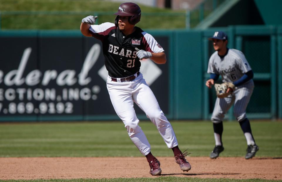 Drake Baldwin, of Missouri State, during the Bears 11-8 win over Nevada at Hammons Field on Saturday, March 26, 2022.