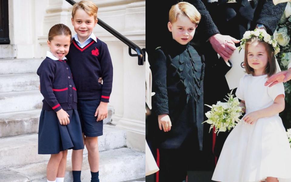 喬治小王子＆夏綠蒂公主開始上學了
