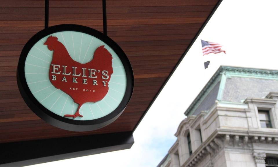 When Ellie's Bakery opened in 2012, its sign was under the Biltmore Garage parking sign in Providence. A rooster has always been the logo for Ellie's, which is moving to 250 Westminster St.