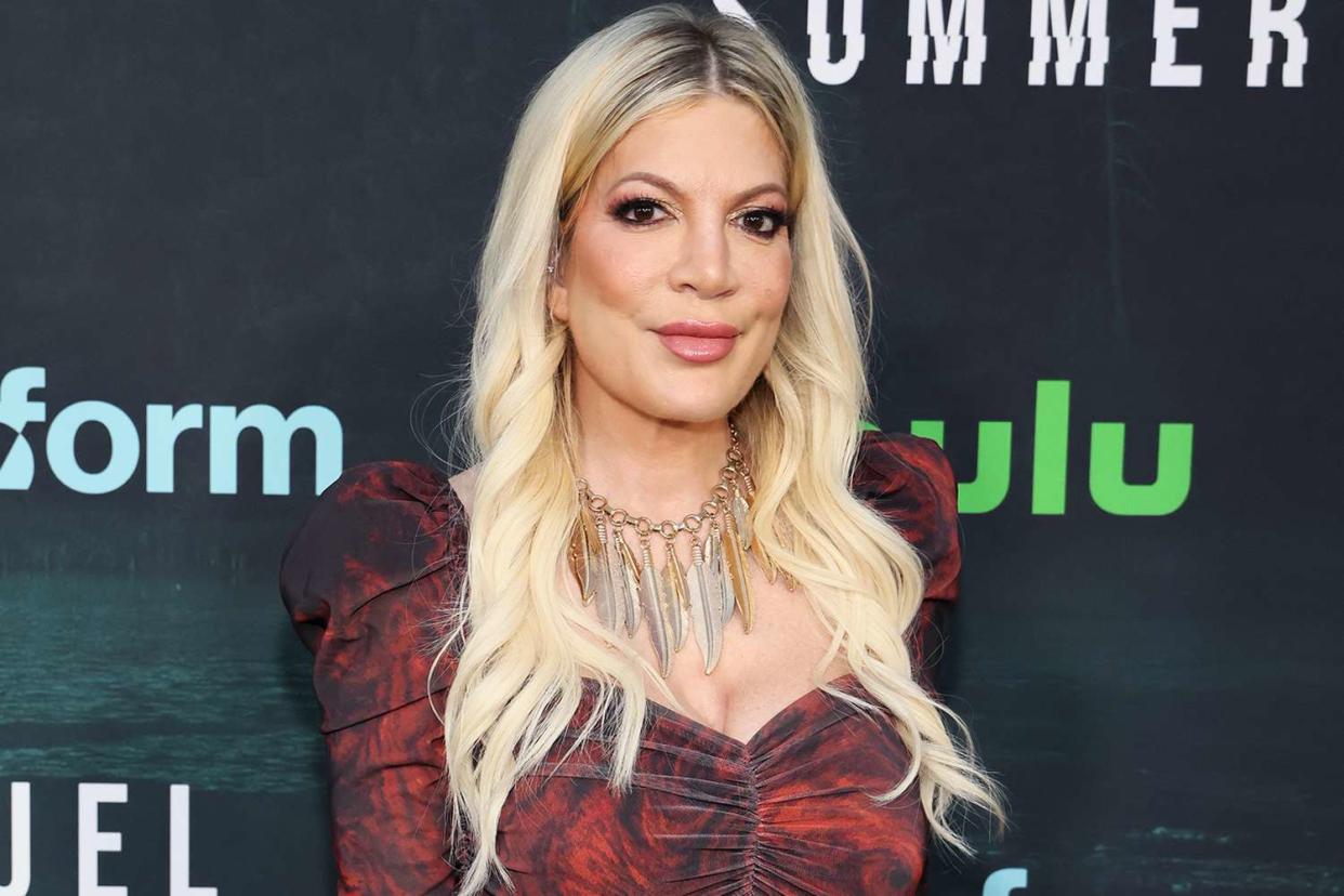 <p>Rodin Eckenroth/FilmMagic</p> Tori Spelling in 2023