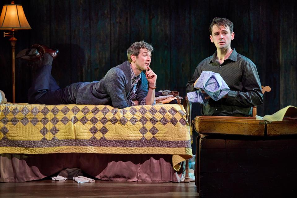 A.J. Shively (left) and David McElwee star in "Philadelphia, Here I Come!" at Irish Rep.