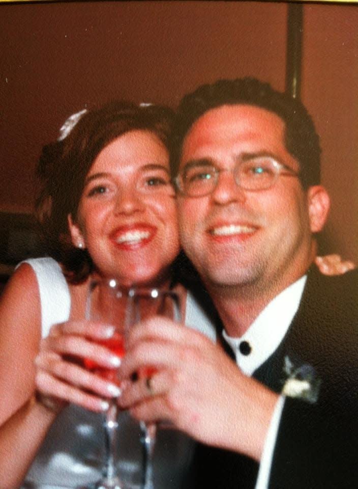 The couple on their wedding day, almost 20 years ago.&nbsp; (Photo: Amy Betters-Midtvedt)