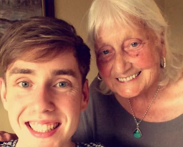 Ben and his grandma, May Ashworth. Photo: Twitter