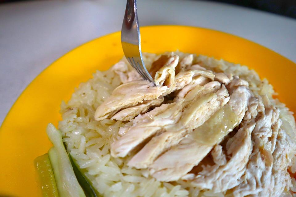 ok chicken rice - steamed chicken 