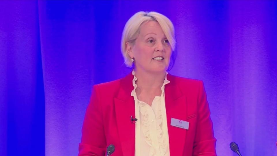 Alison Rose, NatWest chief executive, said the bank would be helping customers with the cost-of-living crisis. (NatWest / PA)