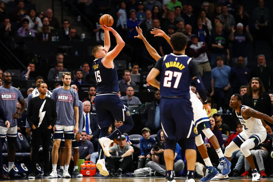 Nikola Jokic was 2-for-2 on game winners over the weekend. (David Berding/USA Today)