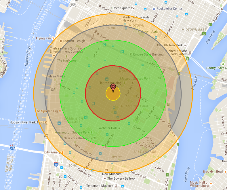 Nuke Map Hiroshima