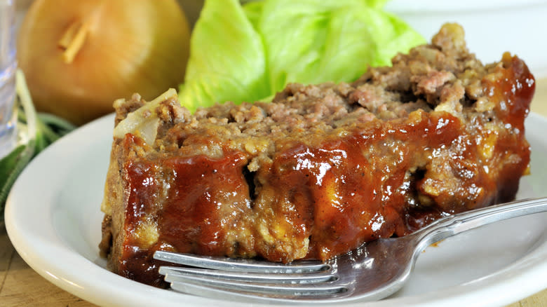 Meatloaf with sticky glaze