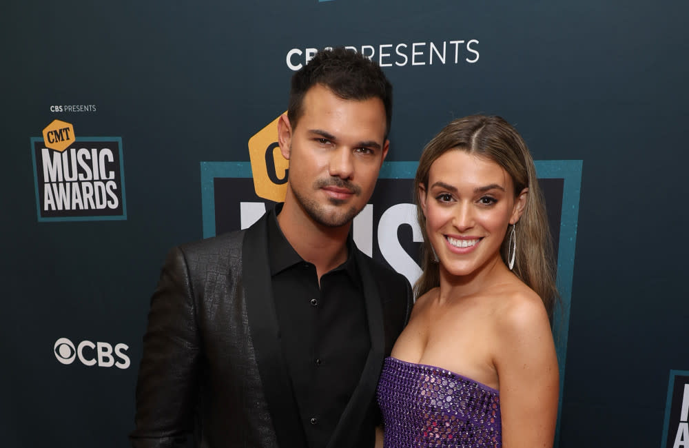 Taylor Lautner and Taylor Dome - 2022 CMT Music Awards - Getty