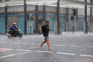 Dans le centre de Sydney le 2 mars 2017.. PHOTO SAEED KHAN/AFP