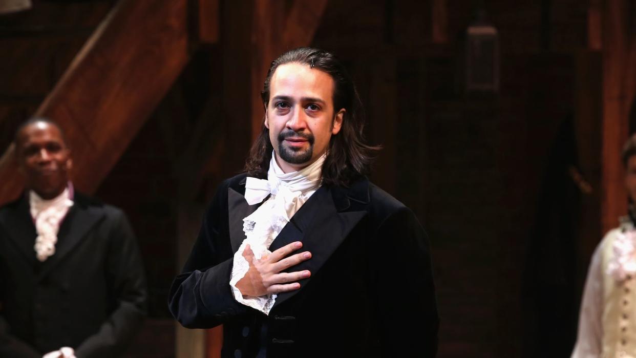 hamilton broadway opening night arrivals and curtain call