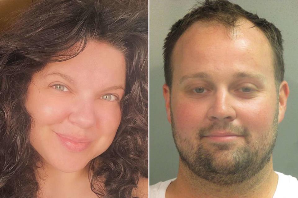 <p>Amy Duggar King/instagram;Washington County Sheriffâ€™s Office via Getty</p> (L-R) Amy Duggar King and Josh Duggar.