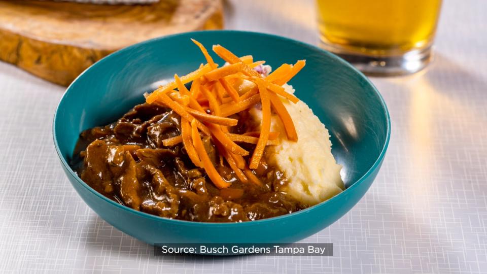 Sauerbraten, mashed potatoes