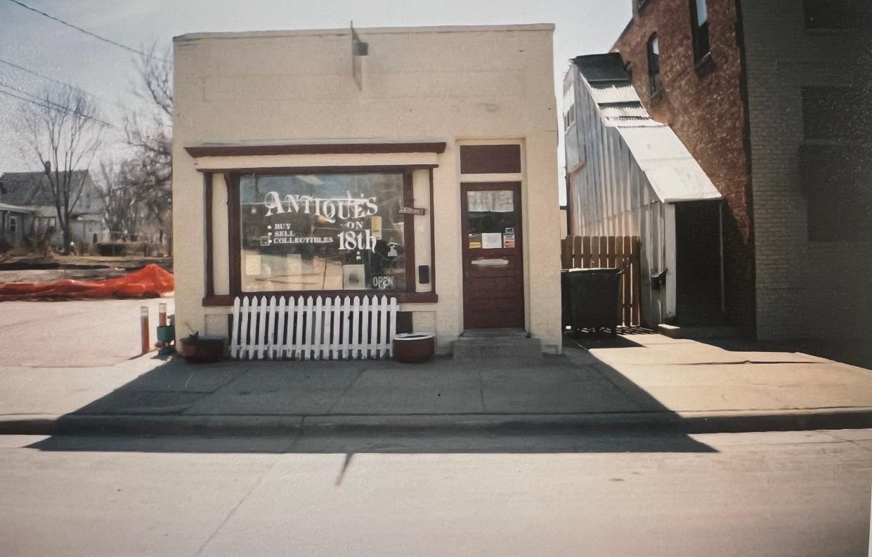 The front of Antiques on 18th when it opened in April 1998.