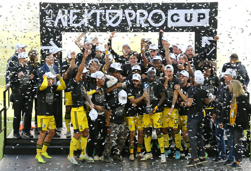 Oct 8, 2022;  Columbus, Ohio, US;  St Louis CITY2 vs Columbus Crew 2 in the MLS NEXT Pro Cup Championship.  Mandatory Credit: Joseph Maiorana-USA TODAY Sports